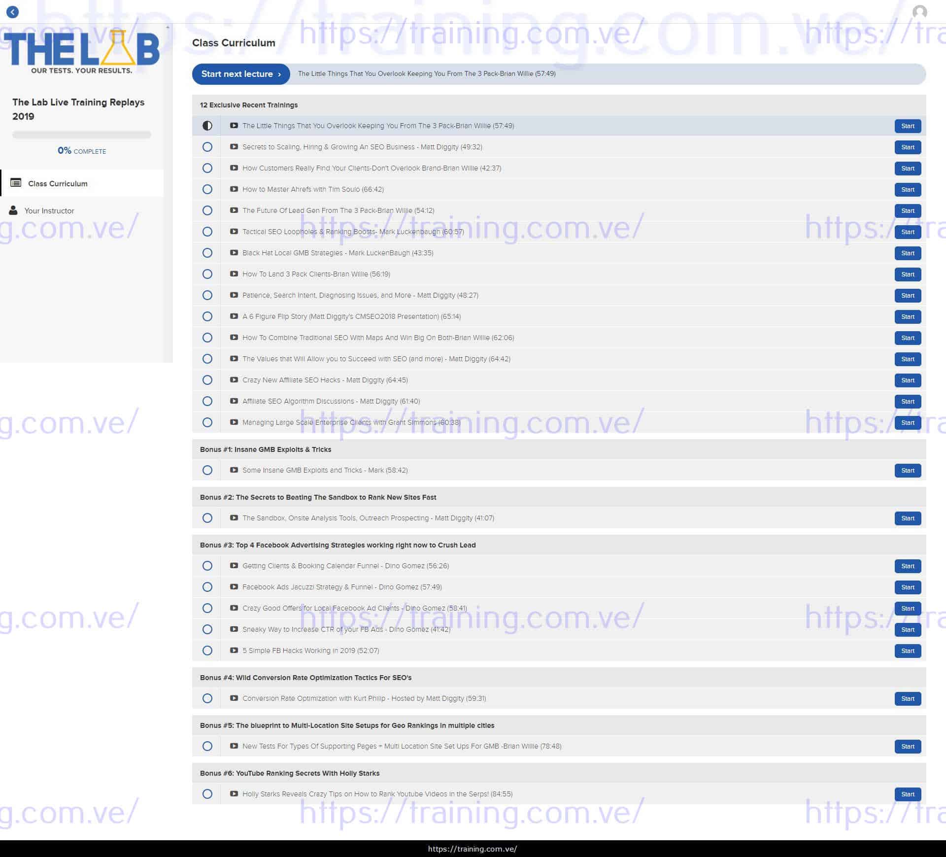 #8692 - 'The Lab Mastermind' The Lab 2019 Training Replay Series Download