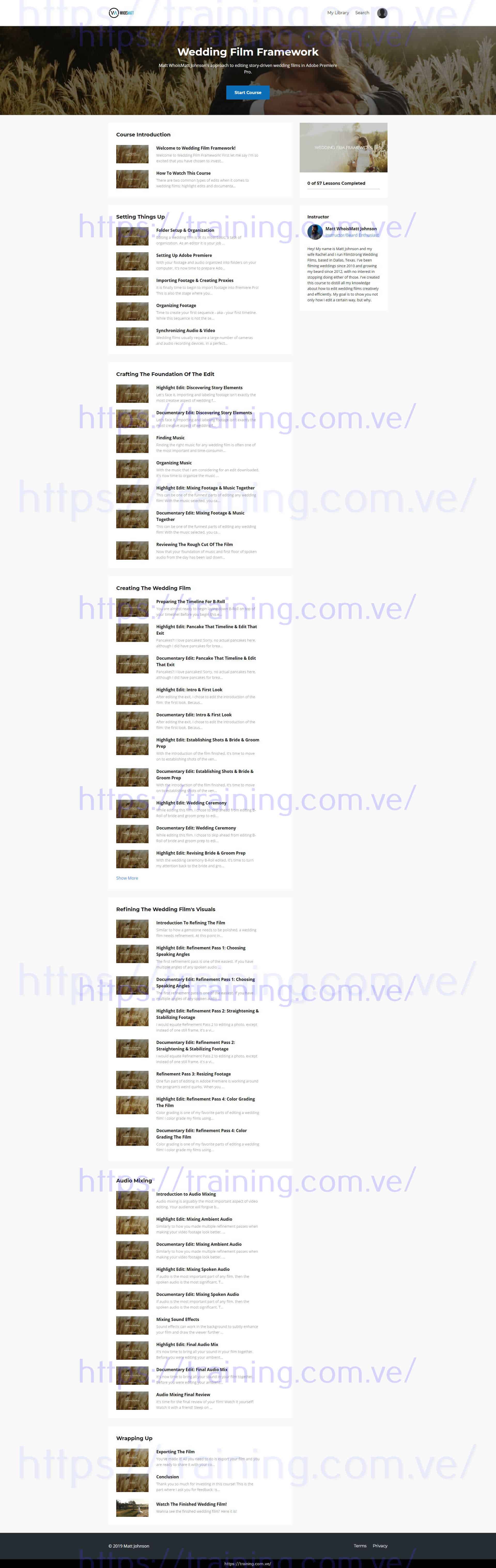 Wedding Film Framework by Matt Johnson Download