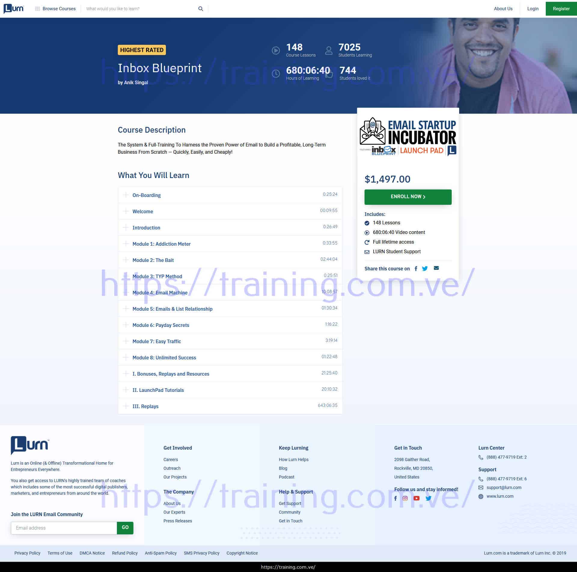 #1339 - 'Lurn - Inbox Blueprint' - lurn_com_classroom_inbox-blueprint Inbox Blueprint by Anik Singal Buy