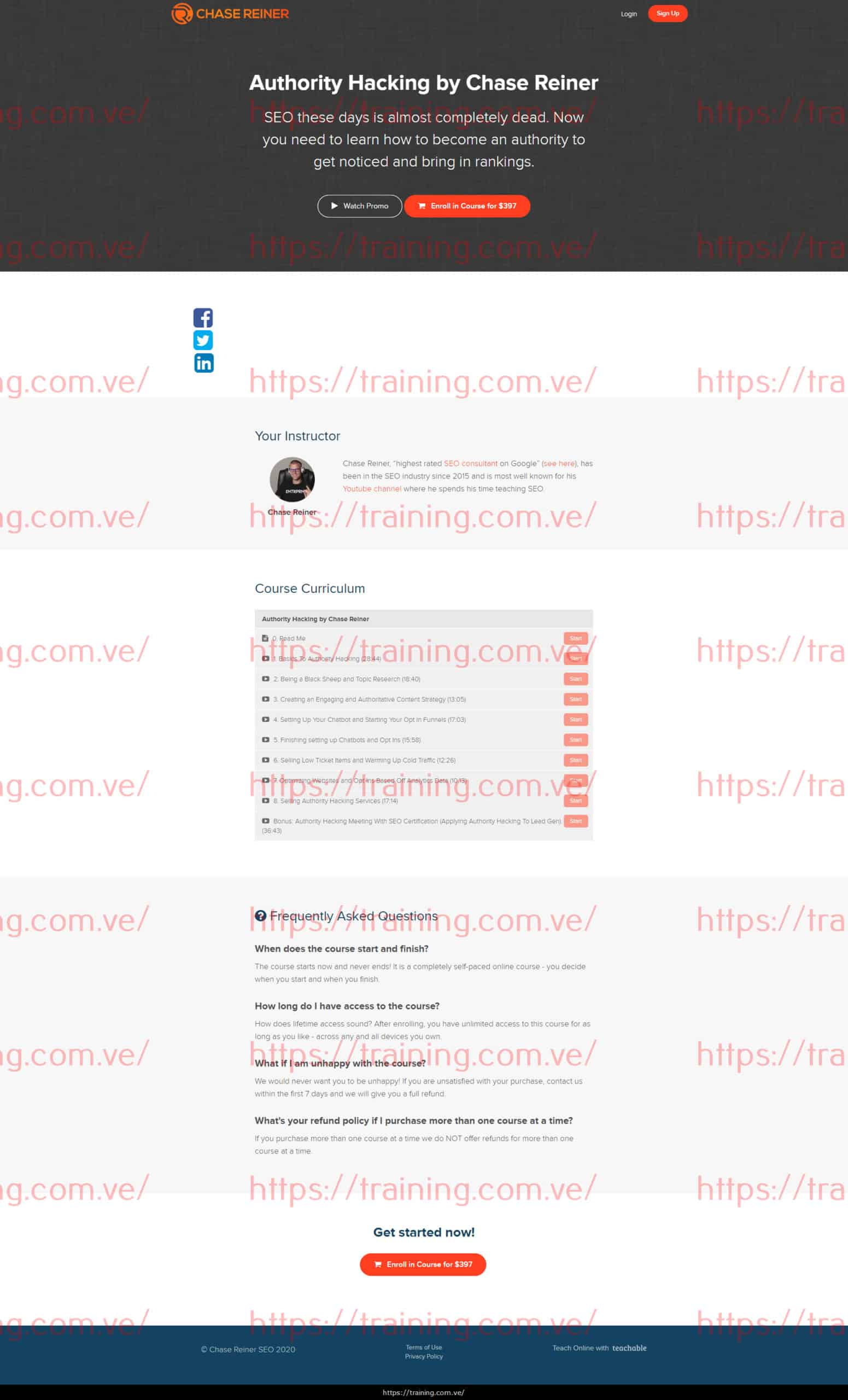 #016 - 'Authority Hacking I Chase Reiner SEO' - chasereiner_teachable_com Authority Hacking by Chase Reiner Buy