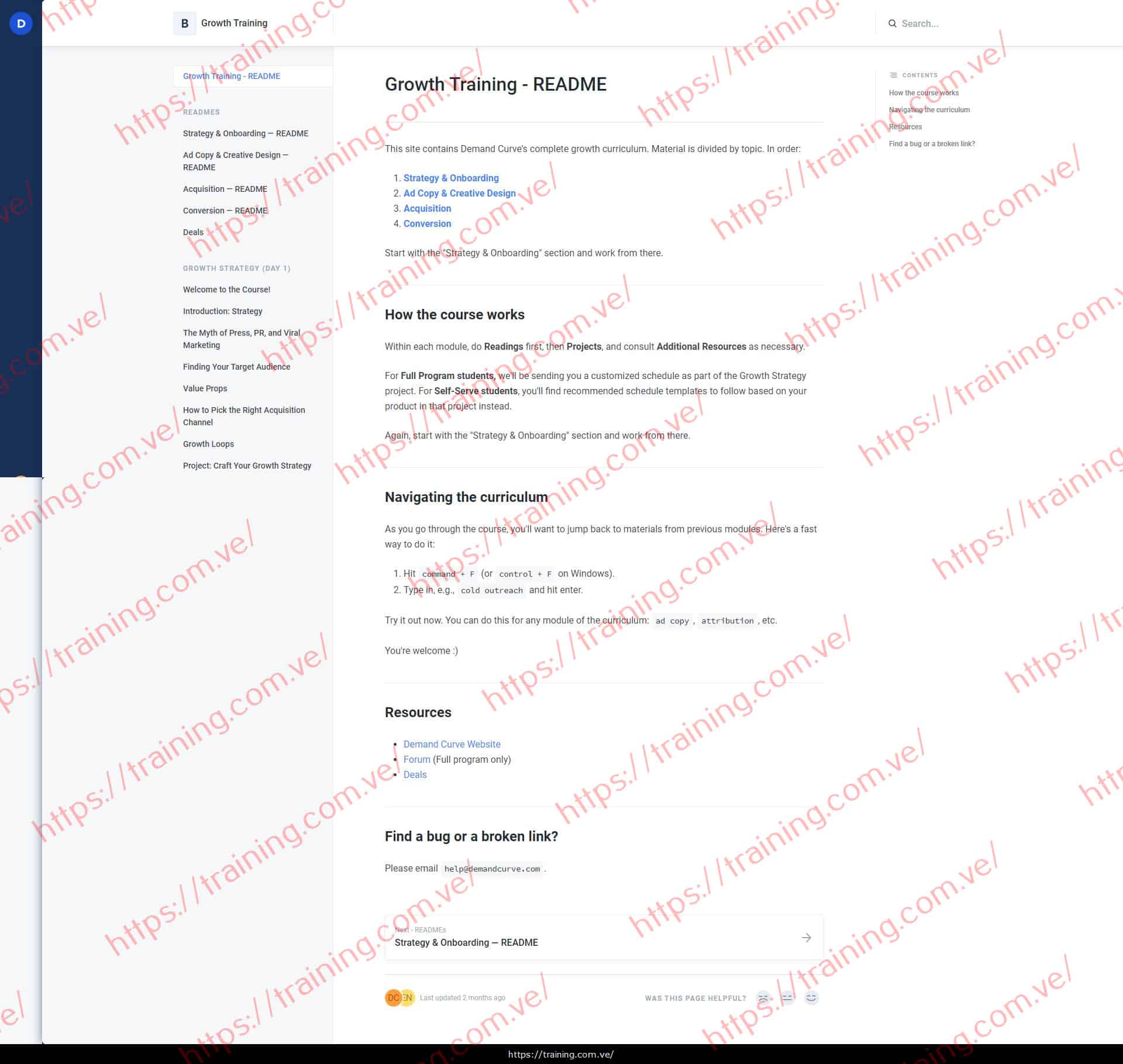 Growth Training Self-Serve by Demandcurve Buy