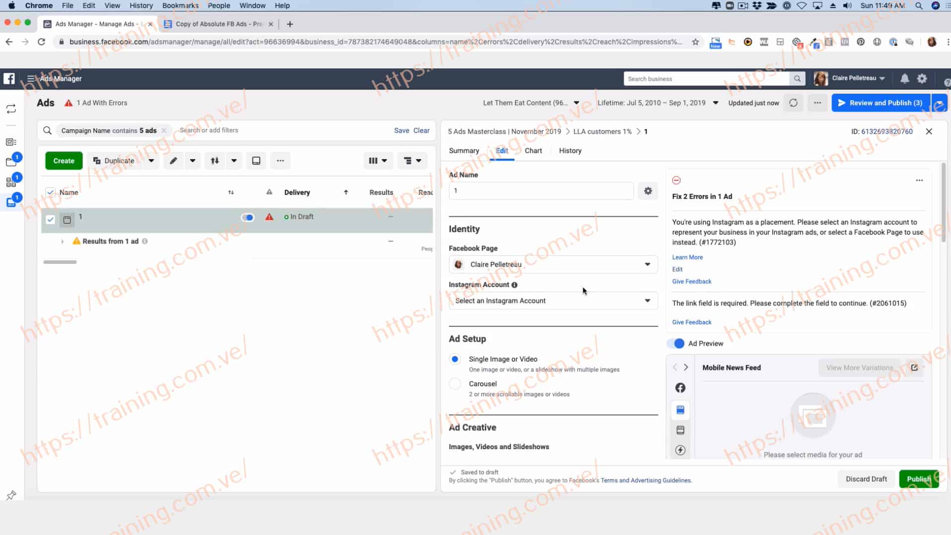 Absolute FB Ads by Claire Pelletreau 2020 Sale