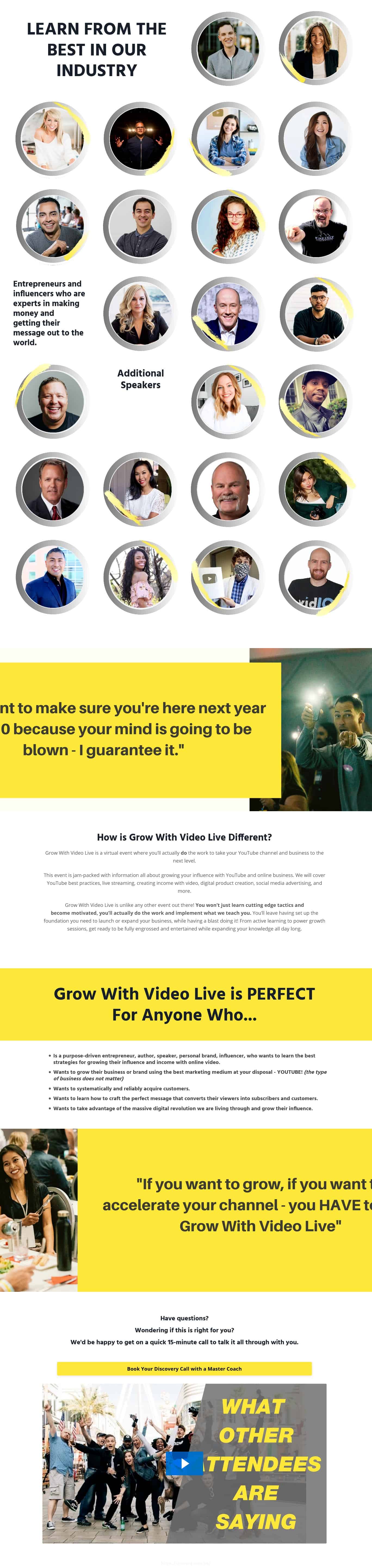 #088 - 'Welcome to Grow With Video Live the Virtual Experience!' Grow With Video Live 2020 Sales Page