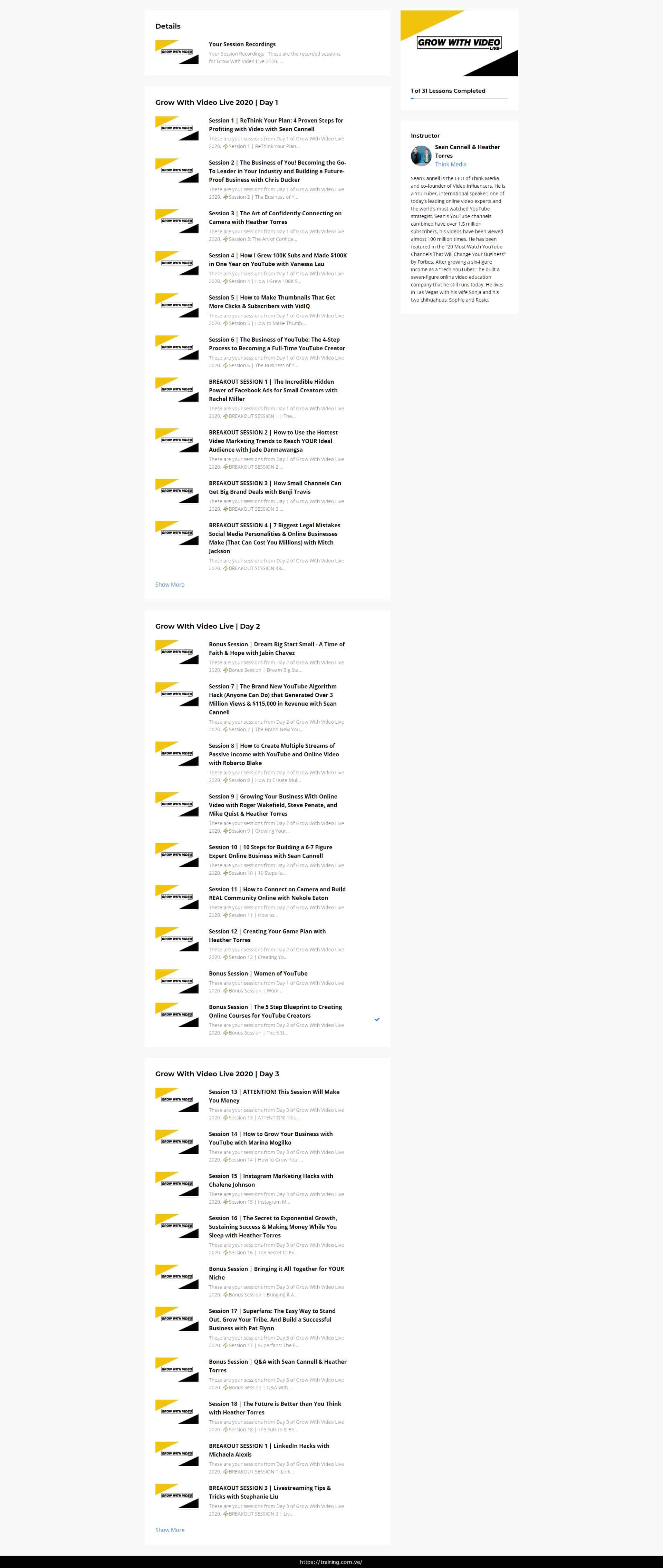 #4071 - 'Grow with Video Live with Sean Cannell' Grow With Video Live 2020 Download