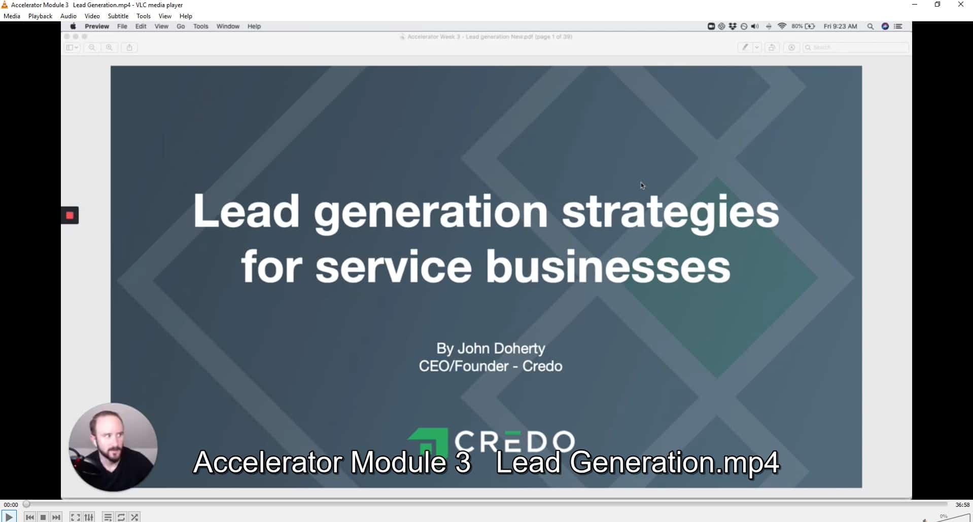 Accelerator Course by John Doherty Credo offer