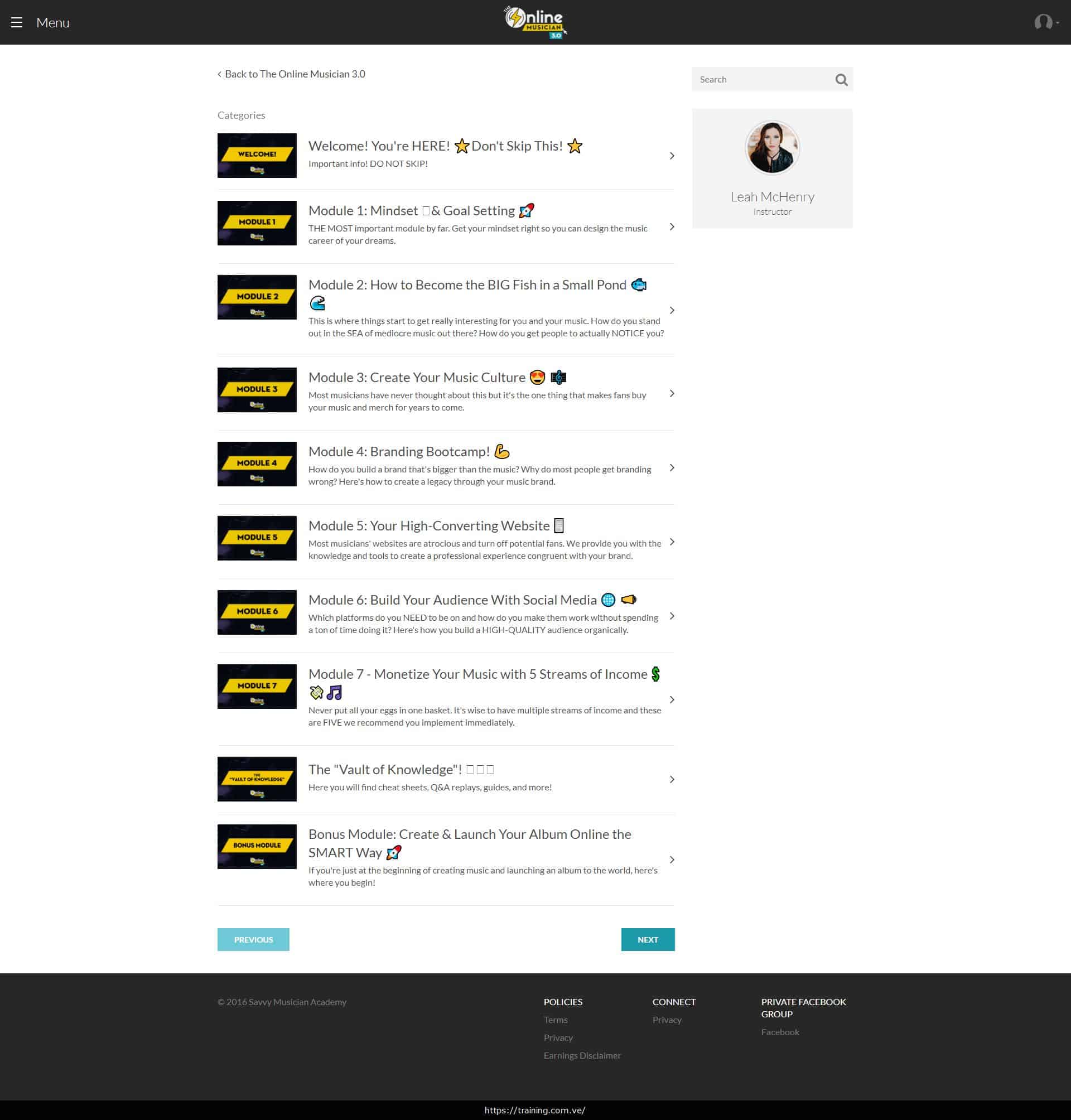 #5420 - 'Savvy Musician Academy' The Online Musician 3.0 by Leah McHenry Download