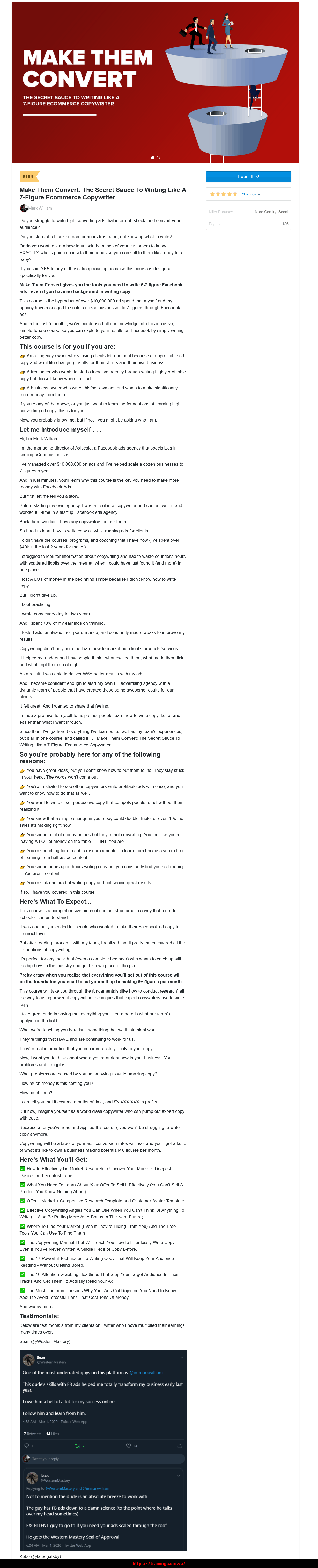 #218 - 'Make Them Convert_ The Secret Sauce To Writing Like A 7-Figure Ecommerce Copywriter' Make Them Convert The Secret Sauce To Writing Like A 7-Figure Ecommerce Copywriter sales page