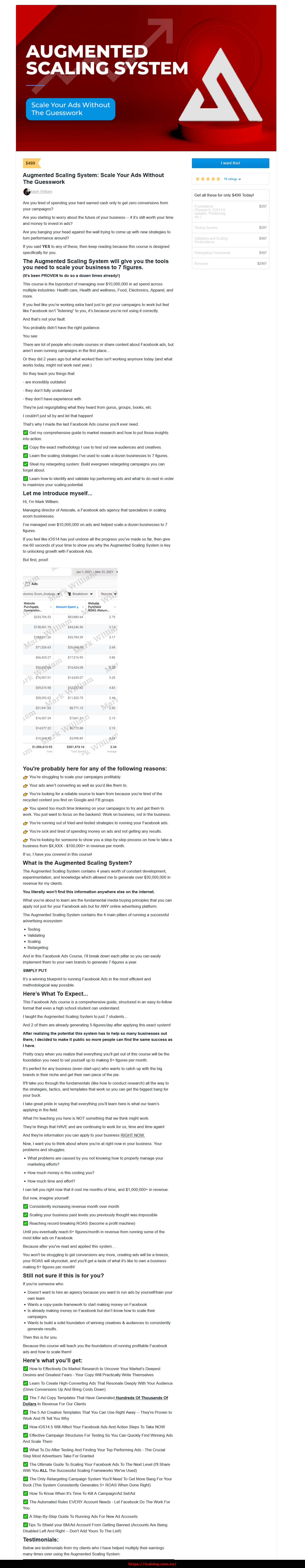 Augmented Scaling System by Mark William Sales Pages