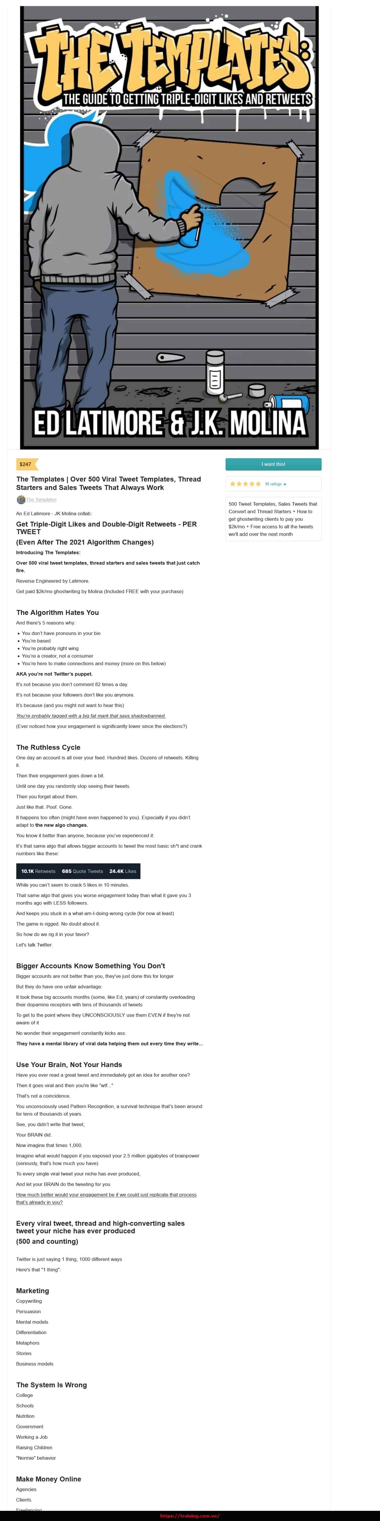 #221 - 'The Templates I Over 500 Viral Tweet Templates, Thread Starters and Sales Tweets That Always Work' The Templates Over 500 Viral Tweet Templates, Thread Starters