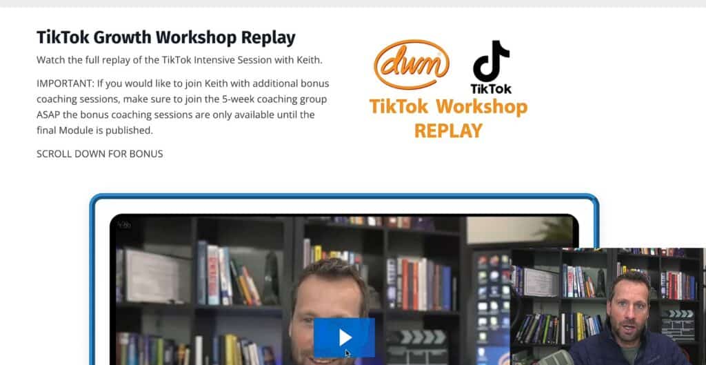 TikTok Growth Program by Keith Krance