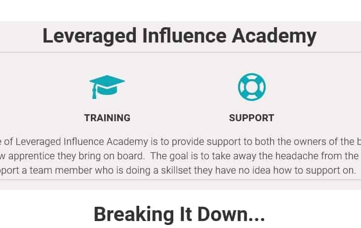 Leveraged Influence Academy by Andrew O'brien
