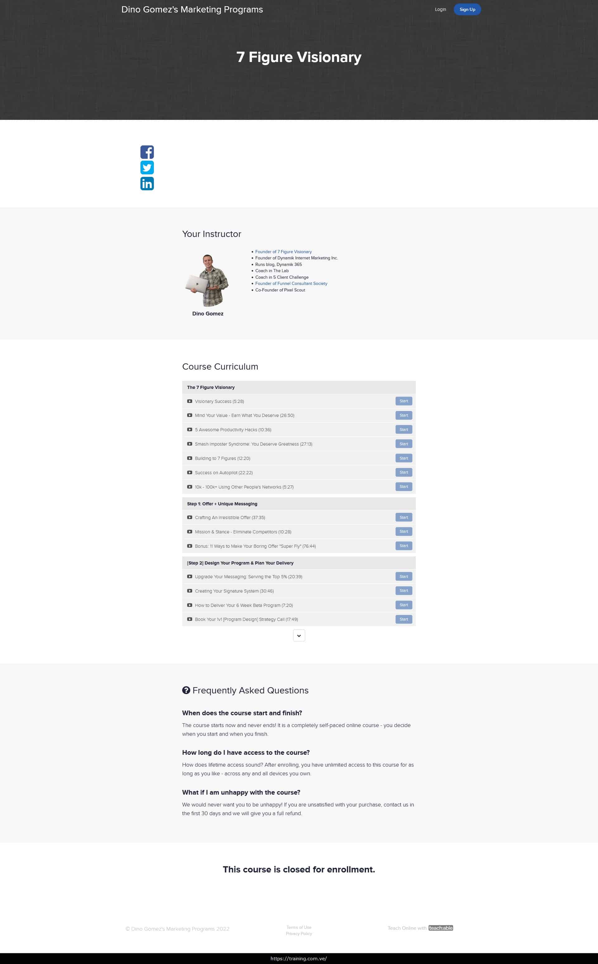 7 Figure Visionary by Dino Gomez Sales Page 7 Figure Visionary by Dino Gomez Sales Page