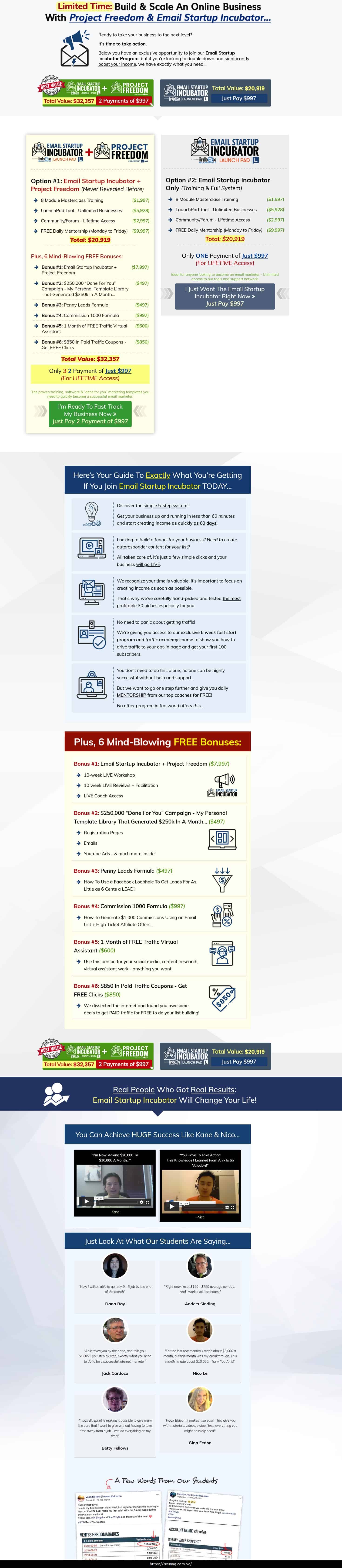 Project Freedom+ Email Startup Incubator 2022 by Anik Singal Sales Page Project Freedom+ Email Startup Incubator 2022 by Anik Singal Sales Page