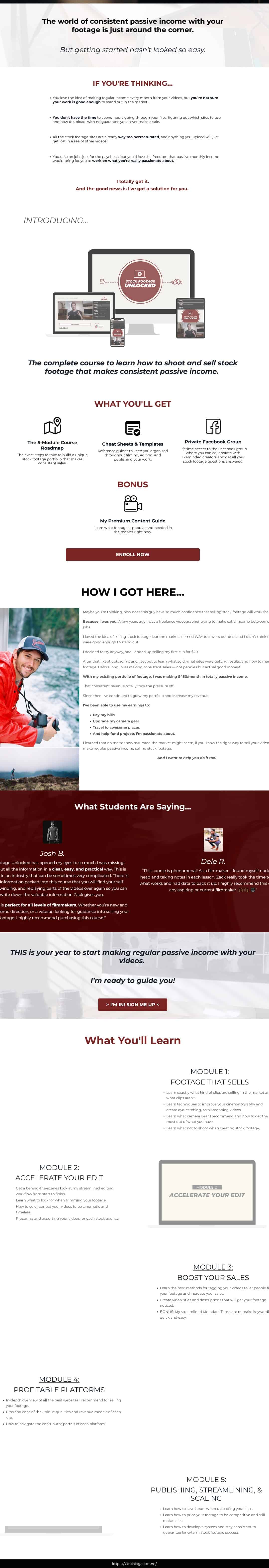 Stock Footage Unlocked by Zack Murray Sales Page Stock Footage Unlocked by Zack Murray Sales Page