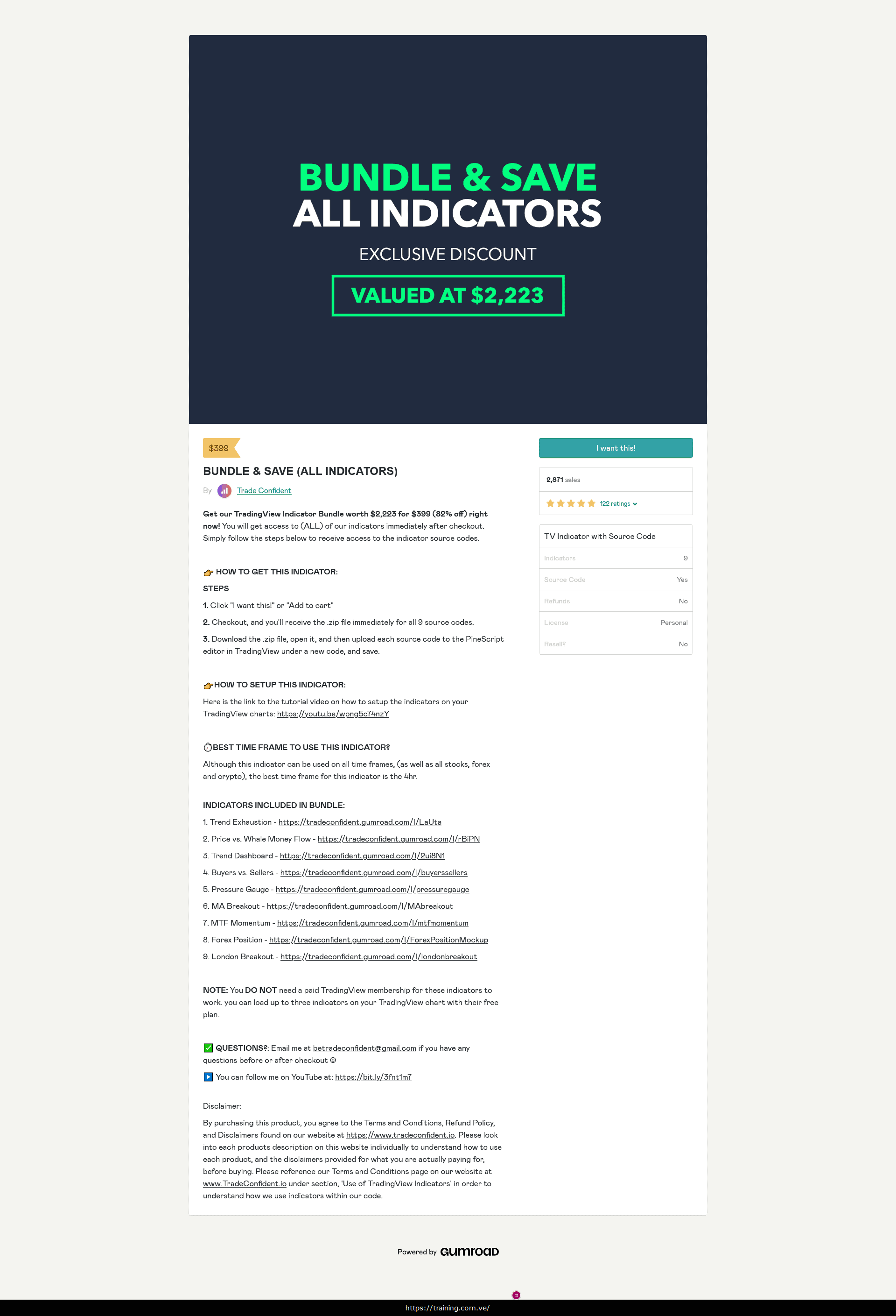 BUNDLE & SAVE (ALL INDICATORS) by Trade Confident Sales Page