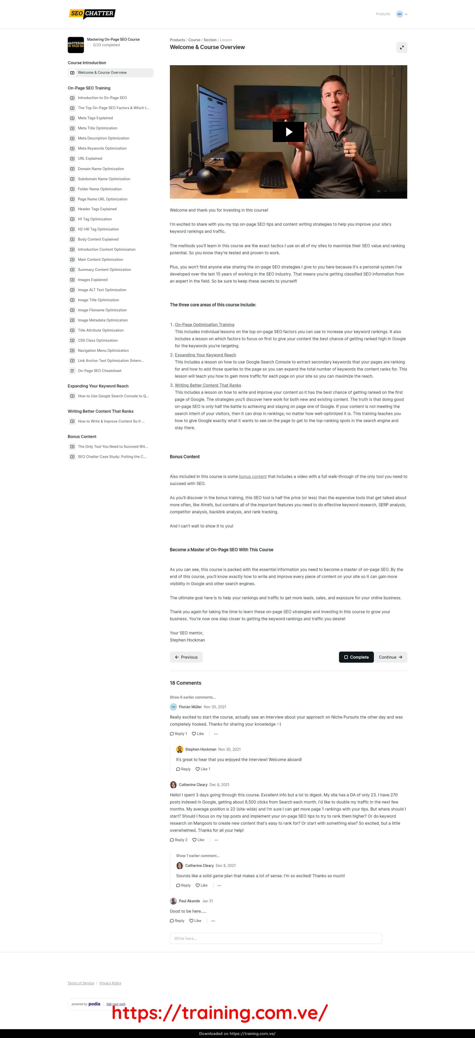 Mastering On-Page SEO Course by Stephen Hockman Download