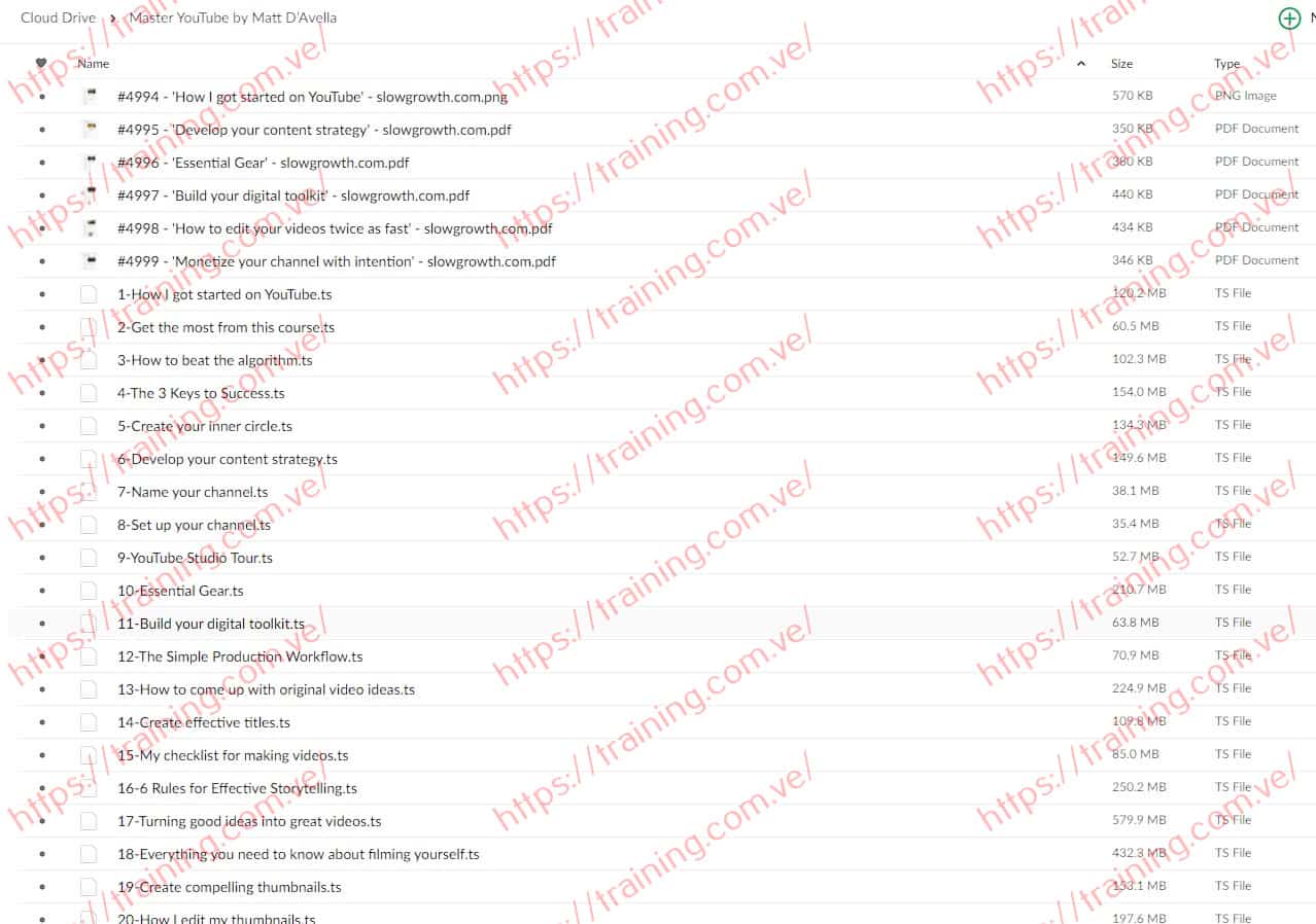 Master YouTube by Matt D’Avella mega.nz