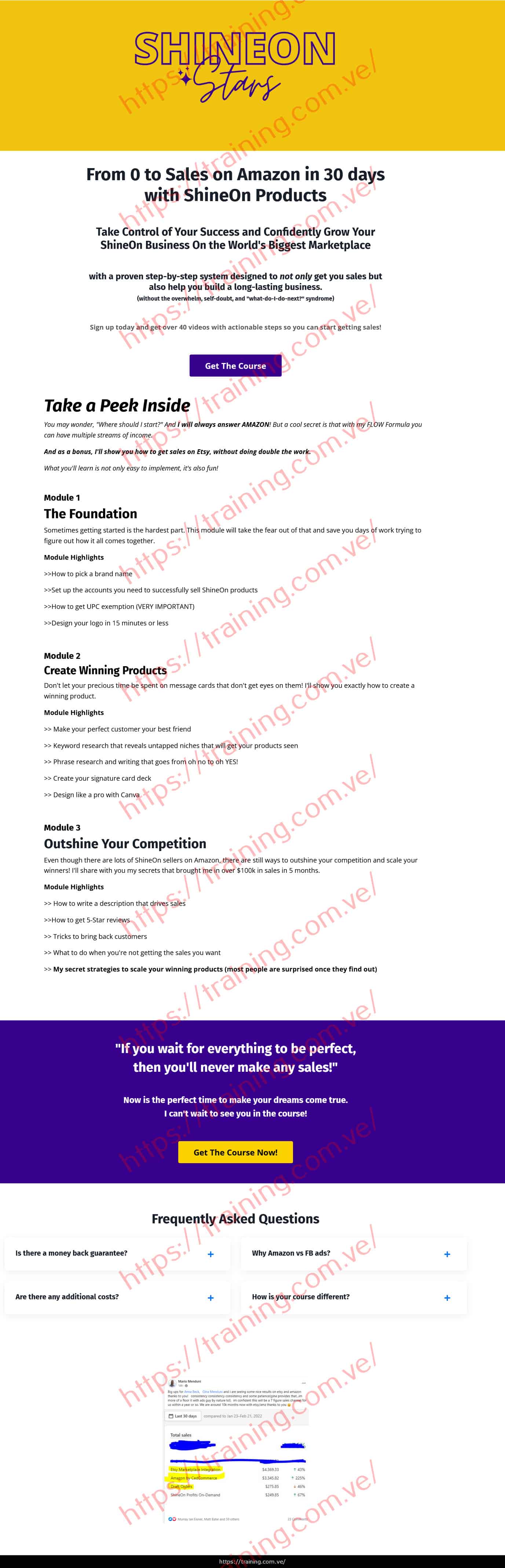 Shineon Star by Anna Beck Sales Page