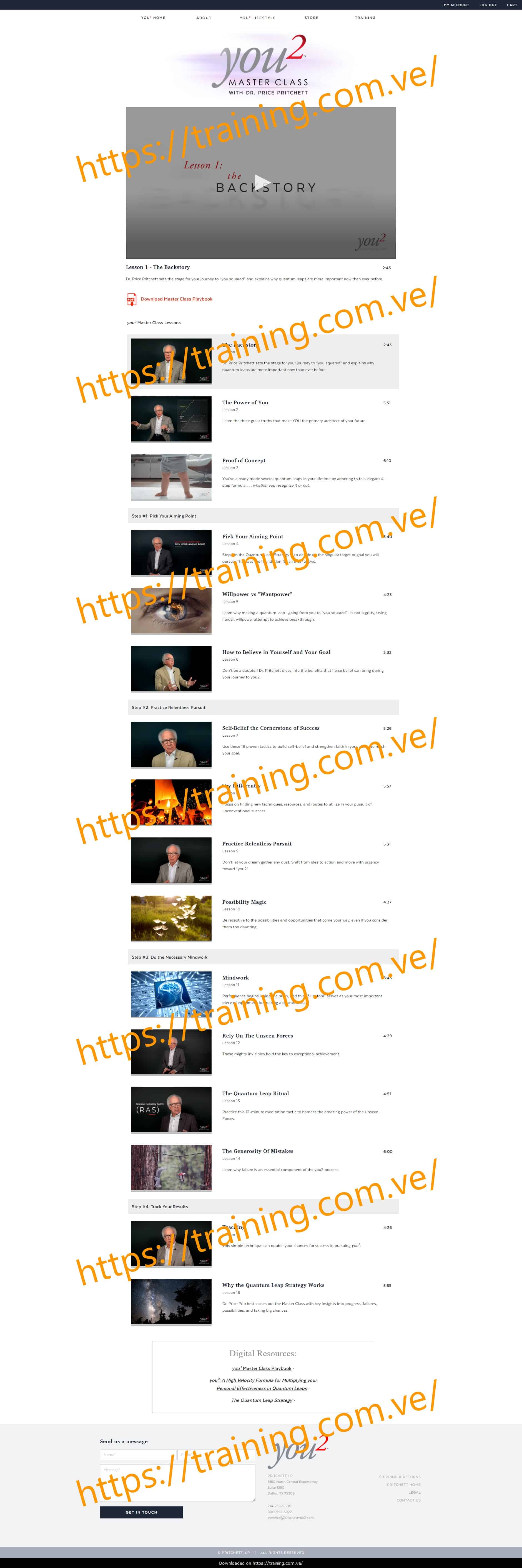 You2 Master Class by Dr. Price Pritchett Download